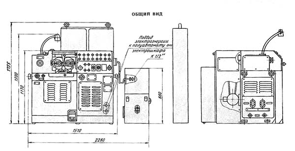 А9521 Загальний вигляд  резьбонакатного верстата